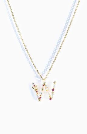 Girls Crew Flutterfly Initial Necklace in Gold at Nordstrom
