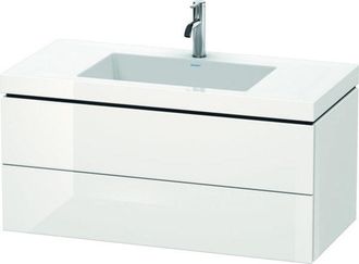 Duravit Lavamanos Duravit L-cube Con Base Mural, 100x48 Cm, 2 Cajones