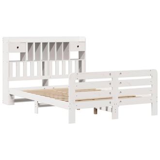 Berkfield Home Decorative Bookcase Bed without Mattress White 140x200 cm Solid W