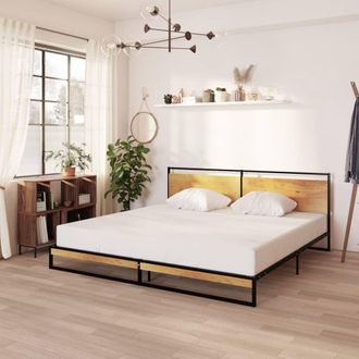 Berkfield Home Bed Frame Metal 200x200 cm in Black