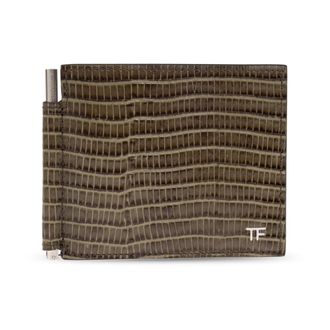 Tom Ford Wallets & Cardholders, male, Green, Size: ONE SIZE Folding card case