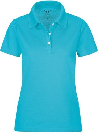 Trigema Poloshirt TRIGEMA TRIGEMA Poloshirt aus Baumwolle, Damen, Gr. 3XL, blau (azur), 100% Baumwolle, Basic, Shirts Poloshirt