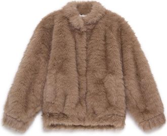 Maliparmi Puffy Fur Jacket - Dames - Jassen - Beige - XL - Polyester - Jassen