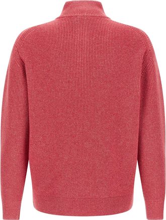 J.W.Anderson Half-Zip Wool-Cotton Sweater - Pink