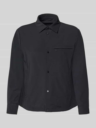 A|X Armani Exchange Blouson mit Kentkragen und Brusttasche in Black, Gr&ouml;&szlig;e XXL