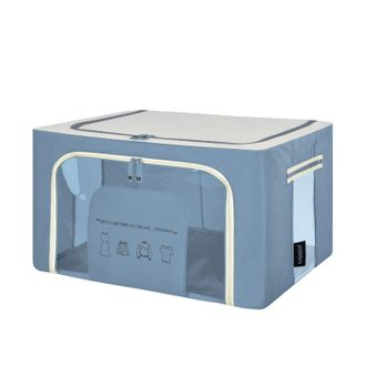 KASANOVA Scatola armadio lettering 50x40x33 cm Quotes blu