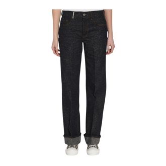 Burberry Spijkerbroek met glitterdetail - Dames - Jeans - Blauw - Maat: W25 Katoen