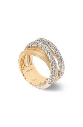 Marco Bicego Jaipur Diamond Ring in Yl/Wh Gold at Nordstrom, Size 7