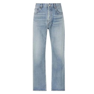 Saint Laurent Blue Beat Denim Loose-Fit Jeans, Waist Size 30