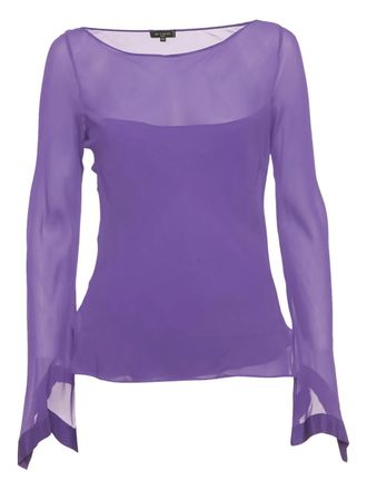 Etro layered silk top - Purple