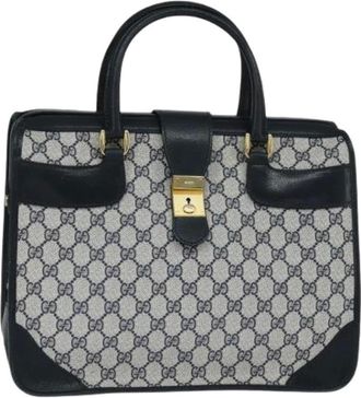 Gucci Pre-owned Handbags, female, Blue, Size: ONE SIZE Pre-owned Canvas Handbag
