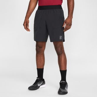 Nike Mens Court Advantage Dri-FIT 8 Tennis Shorts in Black | FZ9322-010