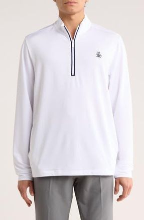 Original Penguin Earl Quarter Zip Pullover in Bright White at Nordstrom Rack, Size Xx-Large