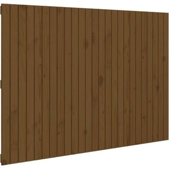 vidaXL Cabecero De Cama Pared Madera Maciza Marr&oacute;n Miel 159,5x3x110 Cm Vidaxl