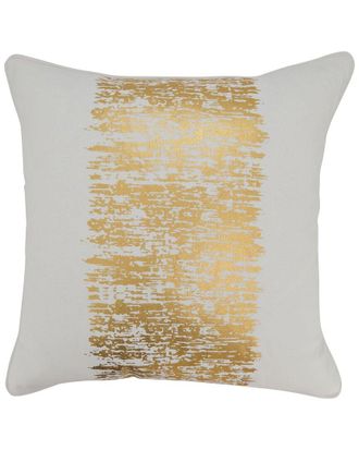 Saro Lifestyle Metallic Banded Down-Filled Pillow