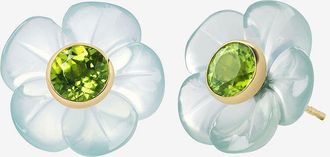 Sophie Joanne Ohrstecker aus Aquamarin und Peridot Island Flower
