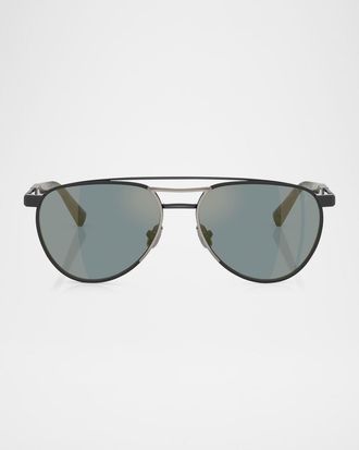 Brunello Cucinelli Mens BC2007ST Aviator Sunglasses