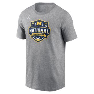 Nike Jordan Mens Michigan (Team) Jordan College T-Shirt in Grey | M11332P665FFMI-GRY