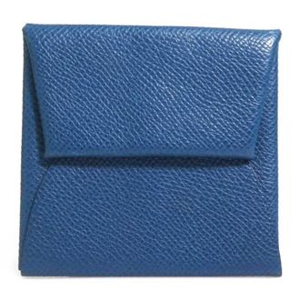Herm&egrave;s Navy Leather Coin Purse/Coin Case (Pre-Owned)