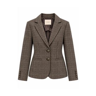 Yes-Zee G039 D800 Jas - Dames - Blazers - Bruin - M - Leer - Jassen
