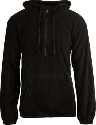 Burnside Polar Fleece Quarter Zip Hoodie in Black at Nordstrom Rack, Size Xx-Large
