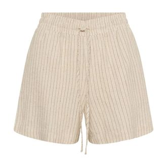 MY ESSENTIAL WARDROBE JannieMW Shorts - Dames - Korte broeken - Beige - Maat: L Linnen