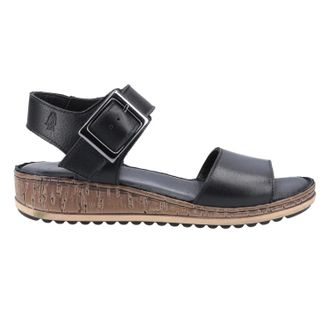 Hush Puppies dames/dames Ellie lederen brede sandalen (Zwart)