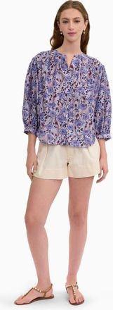 Rebecca Taylor Daphne Blouse in Iris Multi at Nordstrom, Size X-Small