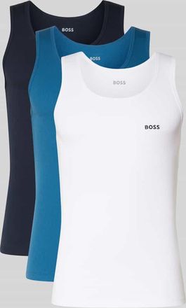 HUGO BOSS Slim Fit Unterhemd aus reiner Baumwolle im 3er-Pack Modell ONE in Royal, Gr&ouml;&szlig;e XXL