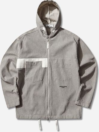 Stone Island Men s Marina Striped Hooded Overshirt Navy Blue