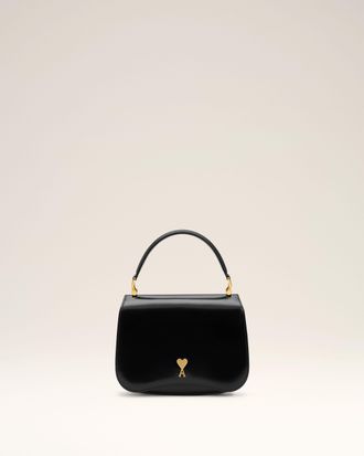 Ami Black Cow Leather Top Handle Paris Paris Bag Black - OS - Unisex