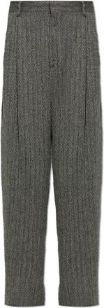 Dsquared2 Wijde broek - Heren - Nette broeken - Zwart - L - Polyester - Broeken