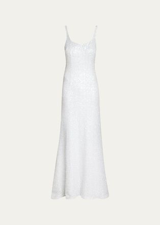 Ramy Brook Sequined Column Gown
