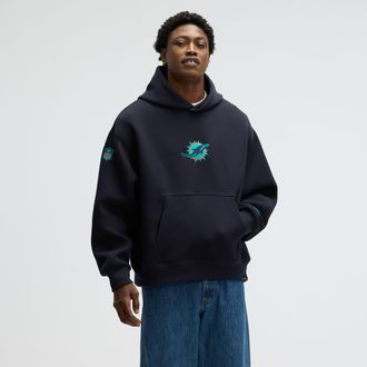 Nike Miami Dolphins Rivalries Collection Oversized Tech Fleece Nike Mens NFL Pullover Hoodie in Blue | 05AG4FA9P-NTF