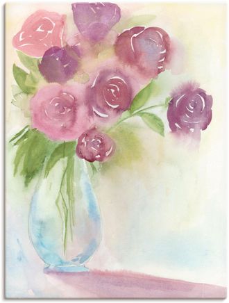 Artland Leinwandbild »Leuchtener Strauss II« 1 Stk. tlg. auf Keilrahmen gespannt