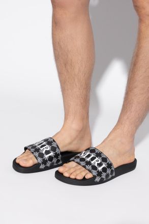 Amiri Slides With Logo, Mens, Black