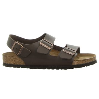 Birkenstock Milano BS Birko-Flor Unisex Slingbacks Sandals - Dark Brown - Size:UK 5.5