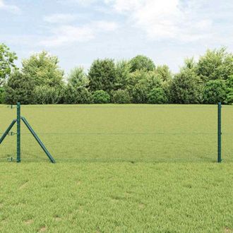 vidaXL Reja Con Postes Verde 0.6 X 50 M Acero Recubierto De Pvc Vidaxl