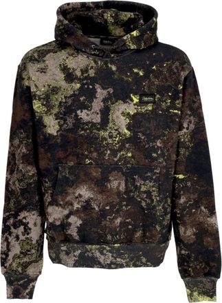 Dolly Noire Donkere Camo Hoodie met Voorzak - Heren - Hoodies - Bruin - XL - Katoen - Hoodies & sweatvesten