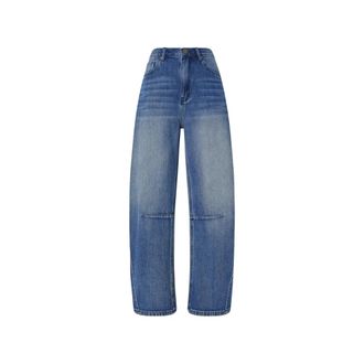 Pinko Pinko - Emma Egg Broeken - Dames - Jeans - Blauw - Maat: W26 Katoen
