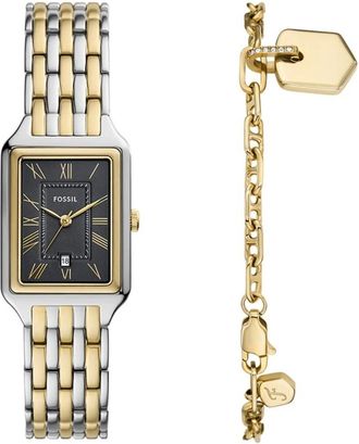 Fossil Accessoires, Dames, Geel, ONE Size, Elegant Zilveren Raquel Geschenkset