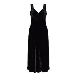 AllSaints Vestido midi de terciopelo Berletta - Dresses - Mujer - Negro - 2XS