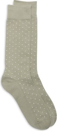 Nordstrom Cushion Foot Socks in Green Seagrass Dot at Nordstrom