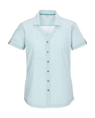 Killtec Funktionshemd KILLTEC KOS 46 WMN WVN SHRT, Damen, Gr. 36, Normalgr&ouml;ssen, blau (aquablau), Obermaterial: 92% Polyester, 8% Elasthan, Hemden Funktionshe