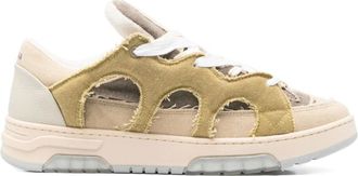 Santha Santha, Schoenen, Heren, Beige, 40 EU, Beige Veterschoenen met Dikke Zool