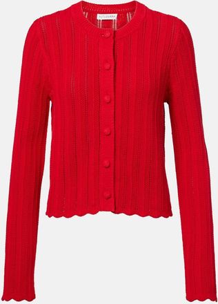 Altuzarra Cardigan Mariette in cotone pointelle smerlato
