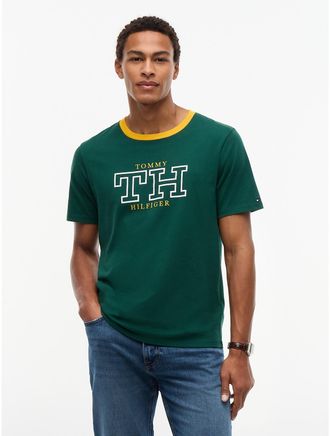 Tommy Hilfiger Mens Bold Monogram T-Shirt - Ornamental Green - XXL