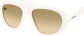 Prada PR C05S 17K20S Womens Sunglasses White Size 57