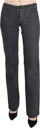 Costume National Mid Waist Regular Leg Straight Denim - Dames - Regular Fit Jeans - Grijs - W26 - Denim - Jeans