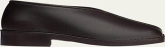 Christophe Lemaire Mens Smooth Napa Leather Slippers
